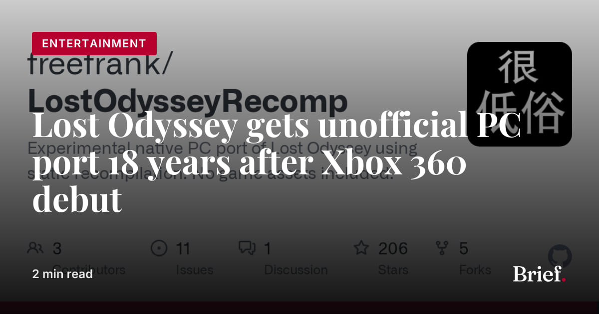 Lost Odyssey gets unofficial PC port 18 years after Xbox 360 debut ...