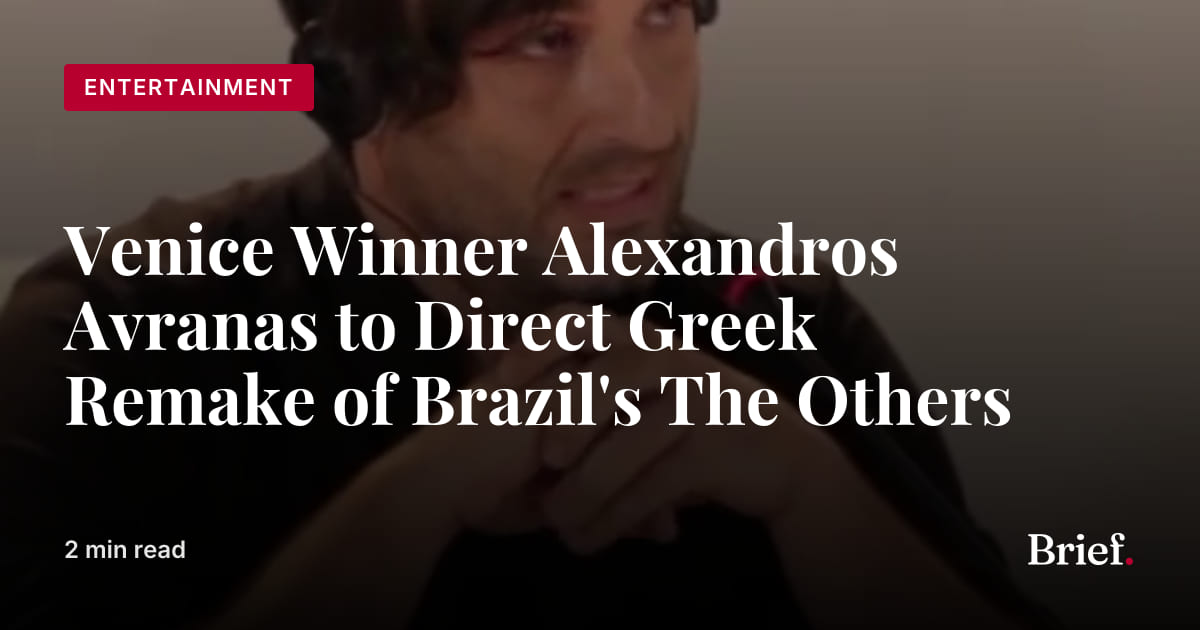 Venice Winner Alexandros Avranas to Direct Greek Remake of Brazil's The ...